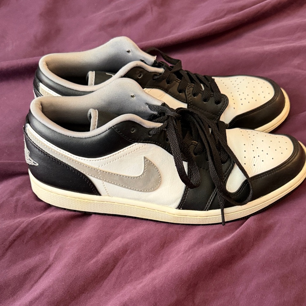 Nike Men's Low Top Sneakers - Black, White, Silver